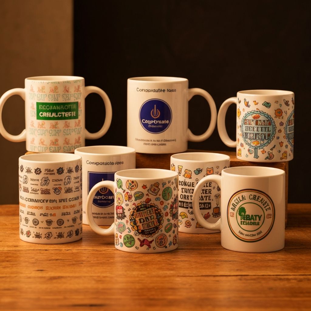 Canecas personalizadas com estampas coloridas