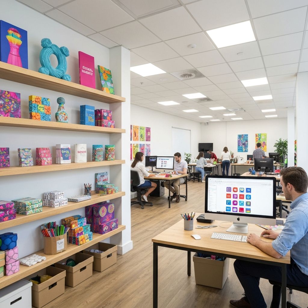 Nossa oficina de producao de brindes personalizados